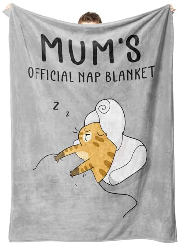 musaecoin Mum Gifts from Daughter Son, Mum Birthday Gifts Blanket | Gift for Mother, Mummy Presents for Mother's Day, Valentine's Day, Fluffy Blanket for Mum (Grey)