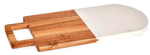 Chopping Board Wood and White Marble Kinvara Collection