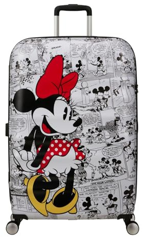 American Tourister Wavebreaker Disney FL - Spinner L, Koffer, 77 cm, 96 L, Mehrfarbig (Minnie Comics White)