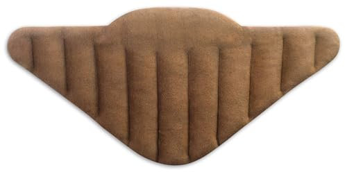 LESCHI XXL Wheat Bag Microwavable (60x28cm) - 100% Organic Cotton and Organic Wheat - 11-Chamber Microwave Pillow, Unscented - Snug Grain Pillow Ideal for Tension in Back, Neck and Shoulders - Brown