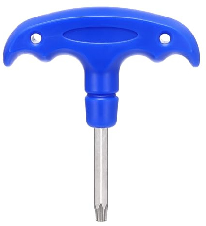 sourcing map Golf Spike Wrench Tool T20 Golf Torque Wrench Stainless Steel Golf Head Adjustment Tool Golf Driver Torque Tool with Plastic Handle for Golf Club Driver Shaft Adapter, Blue