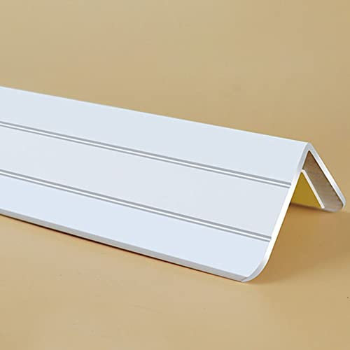 Striscia di protezione angolare in alluminio a forma di L per davanzale della finestra, bianca, 38 mm di larghezza x 150 cm di lunghezza