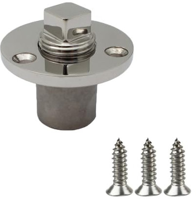 Edelstahl Ablassstopfen mit Schrauben, Marine Boot Stecker für 1 Zoll Loch, Garboard Drain Wasser Stopfen Ablassschraube, Boote Ersatzteil