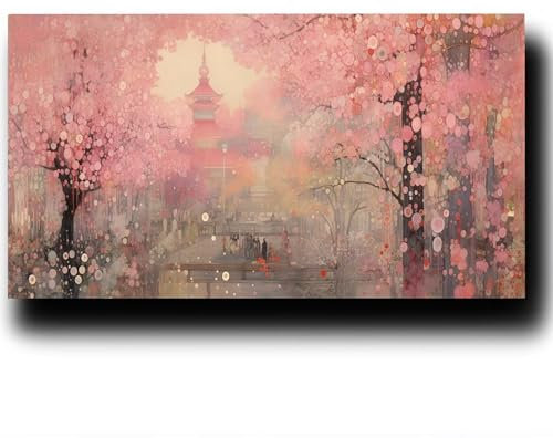 Baum Malen Nach Zahlenn Erwachsene -Landschaft Malen Nach Zahlen ab 9 jahre Mädchen, Acrylfarben Set Malen Nach Zahlen kinder, Kreativ set für Erwachsene Bastelset, Wanddeko und Geschenk 30X60cm 2-I-D