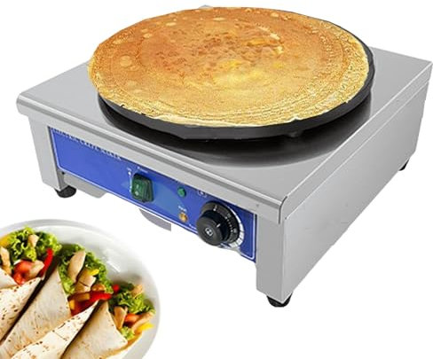 SaryEdge Crêpière électrique 15,7/40CM Poêle à Frire électrique Machine à Pizza Plaque chauffante Plate | Température réglable 50-300℃(