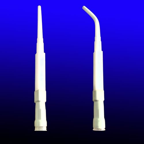 HAMUULL caulking Extension Nozzle Two Glass Glue nozzles one Straight and one Curved,white(1Straight +1 Curved)