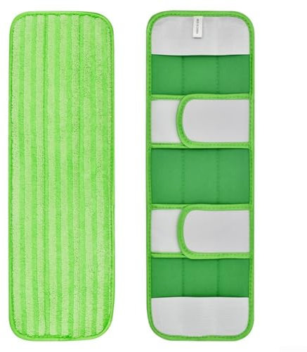 JGmotorfi Set di cuscinetti lavabili in microfibra per spazzatrice XL per esigenze di cura del pavimento, 45 x 15 cm, sporco, detriti, peli di animali domestici, rendendo la pulizia brezza (2 pezzi)