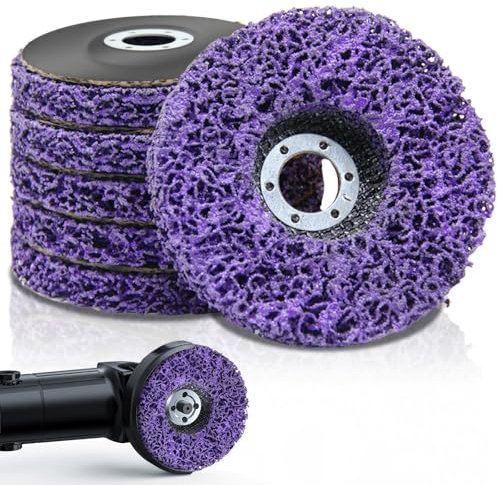 Kizaten 6 Pezzi Dischi Abrasivi CSD,125 X 22 mm Dischi di Pulizia Ruvidi per Smerigliatrici Angolari per la Rimozione di Vernice,Ruggine,Saldatura e Ossidazione con Smerigliatrici Angolari