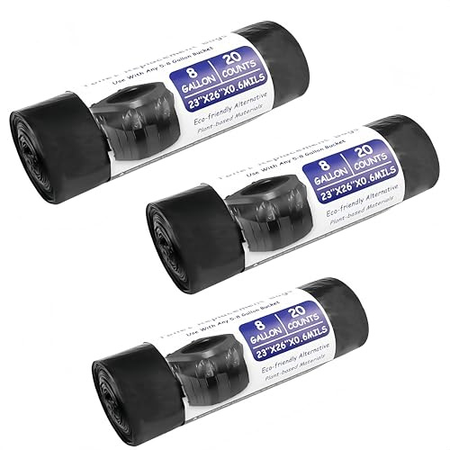HJYDGJ Toilettenbeutel Schwarz Set 60 × 65 cm Beutel für Campingtoiletten Campingtoilette Beutel Tragbare Toilettentüten universell Biologisch Abbaubare Toilettenbeutel (60)