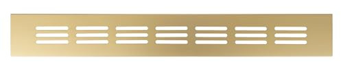 Grille de ventilation Repa Market argentée 300 x 40 mm (taille du cadre) – Cache-aération en aluminium pour plinthe de cuisine, placard, porte, sol, mur – Élégant registre de ventilation pour meubles