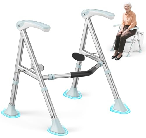 Toilet Safety Frame, Height & Width Adjustable Toilet Support Frame Up to 520lbs, Non-Slip Bathroom Disabled Toilet Stand for Eldery, Handicap, Pregnant, Post-Surgery