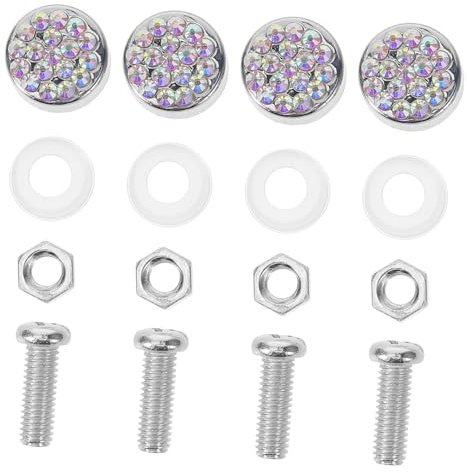 FUNOMOCYA Viti e Tappi per Targa Auto Kit di Viti di Fissaggio Hardware di Montaggio per Targhe per Targa