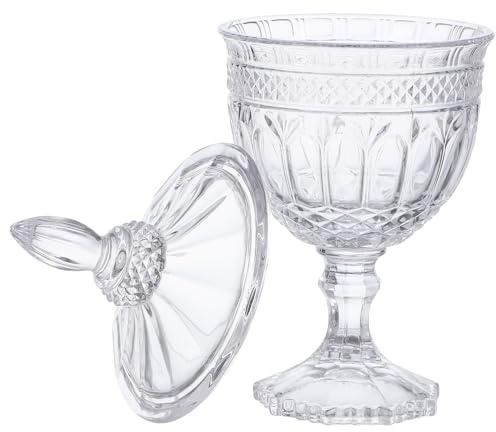 CLISPEED 1pezzi Barattolo Di Vetro Trasparente Per Caramelle Coperchio Pratico Per Matrimoni e Elemento Decorativo Domestico