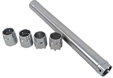 MOTO4U Motorrad Gabel Dämpfer Stange Werkzeug Set mit 4 Adaptern Dämpferhalter für Dirt Bike Motocross Gabel Wartung & Reparatur ​