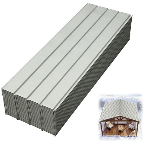 DELEMODUO 20Pcs Metal Roofing Panels, 102 ft² Corrugated Roof Panels with Screw, Waterproof Metal Siding Panels for Garages, Sheds, Chicken Coop, Stables and Mobile Homes