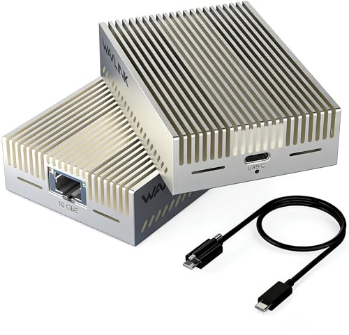 WAVLINK 10G Ethernet-adapter [1x] för Thunderbolt 3/4/5 och USB4-10GbE RJ45 nätverksadapter med AQC113-B1-chip, kompatibel med MacBook Pro, Windows 11, Linux, 10G/5G/2.5G