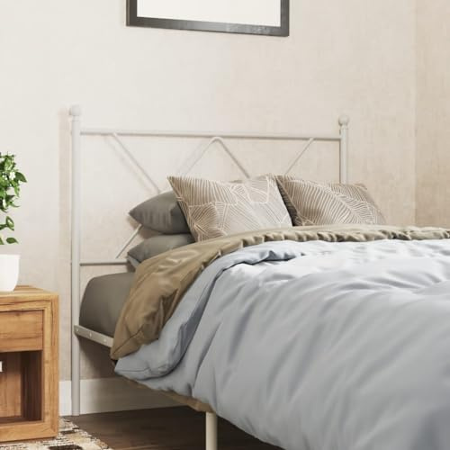 Frdhee Wandkissen Bettkissen Rückenlehne,Kopfteil Metall Weiß 90 cm,Kopfenden Bett für Schlafzimmer Wohnzimmer Bett