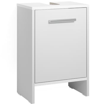 Vicco Waschbeckenunterschrank Karli, Weiß, 38.2 x 57 cm | mit der Tür, geeignet für handelsübliche Siphons und einfache Montage