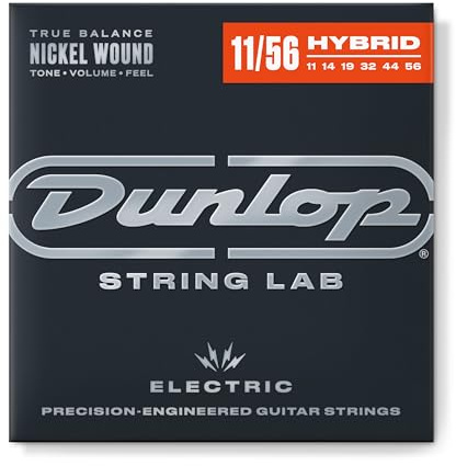 Dunlop DEN1156 Saitensatz für elektrische Gitarre - vernickelter Stahl 11-56