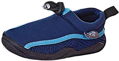 Sterntaler Badeschuhe Uni – Jungen Aquaschuhe knöchelhoch mit Kordelstopper – flexible Sohle – Funktionsmaterial & Mesh – Ideal für Strand & Schwimmbad - Kinder Bademode – Farbe marine, Größe 24