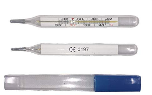 Thermomètre classique en verre, idéal pour prendre la température des enfants et des adultes