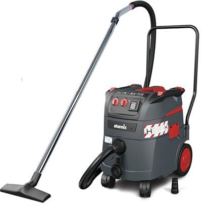 starmix iPulse H-1635 Safe Plus – Industriestaubsauger Staubklasse H, 280 mbar, 35 l – automatische Filterabreinigung, HEPA H14-Filter – DIN-zertifizierter & BG-BAU-förderfähiger Sicherheitssauger