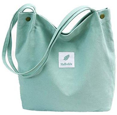 WillingFun Canvas Tasche Damen Canvas Umhängetasche Shopper Casual Handtasche groß Chic Schulrucksack für Alltag Büro Schulausflug Einkauf, 38 x 32 x 11cm