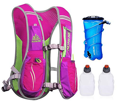 Aonijie Trinkrucksack, 5,5 l, Trailrunning-Weste mit 2 l Blasen-Reservoir, Marathoner, Hydro-Rucksack
