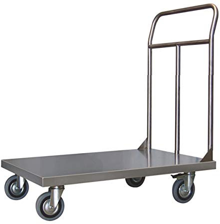 Werkstattmechanik, groß, 600 x 900 mm, Edelstahl AISI 304 mit 2 Rädern mit Bremse