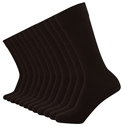 FM London (12-Pack) Bamboo Socks Men - Plain & Patterned Mens Socks Designed to Feel Soft & Resist Odour - Casual & Formal Men's Socks Suitable for any Occasion - Multicoloured & Black Socks Men