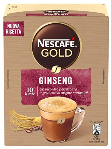 NESCAFÉ Ginseng Caffè Solubile con Ginseng, 10 Bustine 70g