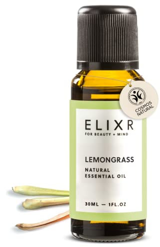 ELIXR – Zitronengrasöl zur Raumbeduftung, für Aromatherapie & als Massageöl – 100% naturreines ätherisches Öl aus Zitronengras – zertifizierte Naturkosmetik aus Deutschland (30ml)