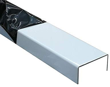 U-Profil Alu Wieß, 2000mm U-Profil Dekor außen 20x45x20 mm Schenkelinnenmaß aus Alu Ral9016 Verkehrsweiß 1,5mm stark U-Winkel Ral 9016 Weiß,Abdeckprofil,