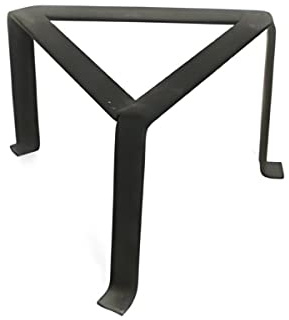 PEGANE Trépied pour cheminée Feux Triangulaire en Fer forgé Coloris Noir - Hauteur 17 x Côté 25 cm