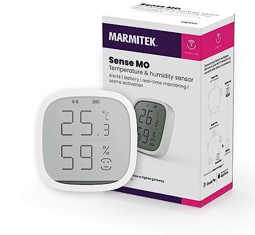Zigbee luftfeuchtigkeit und Temperatur Meter - Marmitek Sense MO - Hygrometer (Temperature and Humidity) Sensor - Drahtlos - Zigbee 3.0