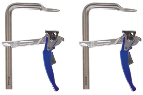 1 Paar Piher PAL Hebelzwingen | schnelle Schraubzwinge aus Schmiedestahl | Spannkraft bis zu 600kg Ausladung bis zu 12cm (je nach Modell) (Öffnung 60cm, Ausladung 12cm, Spannkraft 550kg)