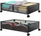Contenitori sotto il letto con ruote, organizer per scarpe sotto il letto, cassetti, contenitori in metallo da assemblare senza attrezzi per camera da letto, vestiti, scarpe, coperte, 2 pezzi