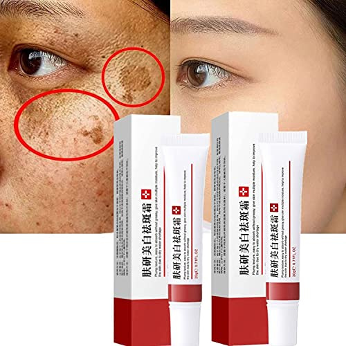 2PCS Spot-Off Freckle Whitening Cream,Blanchissante, Visage Anti Taches,Moisturizing Brightening Cream,Crème de traitement pour l'élimination des cicatrices,Crème Correcteur Taches Brunes