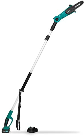 VONROC Motosega Telescopica 20V - Potatura Sicura, Asta Estendibile, Testa Inclinabile, Batteria 4.0Ah Inclusa, Senza Fili, Autolubrificante, 200 mm Lama, 5 m/s Velocità Catena