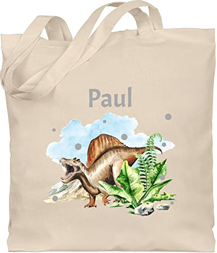 Geschenk mit Namen personalisiert by Shirtracer - Baumwolltasche - Dinosaurier Geschenk Dino Geschenke Dinos I