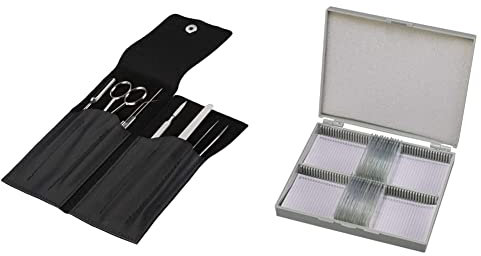 Bresser Mikroskop Mikroskopierbesteck Solinger Stahl aus rostfreiem Edelstahl zum präparieren von Mikroskopobjekten & Dauerpräparate für Mikroskop (25 Stück)