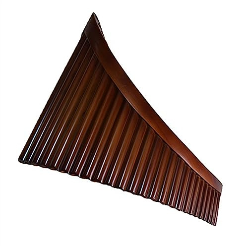 Panflöte 22-Rohr-Panflöte, Handgefertigte Bitter-Bambusblasinstrument-Panflöte Mit Bodenstütze (Color : Right_C key)