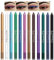 Holzsammlung 12 Colors Eyeliner Colorati Set,Impermeabile Opaco Ombretto Stick Diamond Glitter Metallo Ombretto,Lunga Durata Shimmer Ombretti Penna con Temperino