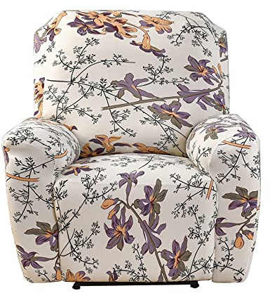 Meigeh Sesselschoner Recliner Bezüge Relaxsessel Bezüge Sesselbezüge 4 Stück Liegeschutz Sessel Stuhlbezüge Husse für Relaxsessel Schöne Blumen