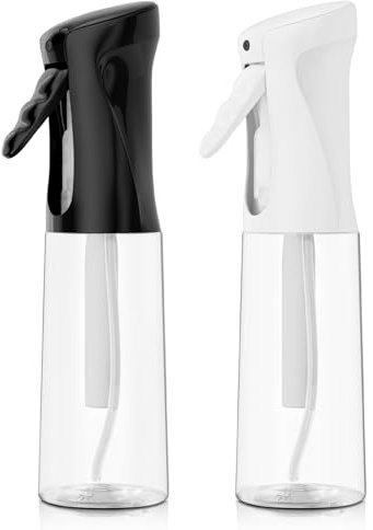 IMPORX Continuous Spray Bottle for Hair (10.1oz/300ml) 2 Pack Home Essentials Spray Bottles For Cleaning Empty Ultra Fine Water Mister Sprayer For Hairstyling Garden Plants Curly Hair Perfume Etc