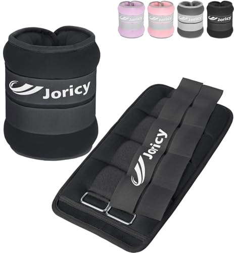 JORICY Knöchelgewicht, Gewichtsmanschetten Fuß für Männer Frauen 1 2 3 4 5 6 8 10 kg 1 Paar Fußgewichte Gewichte für Beine und Arme, Gewichte Set am Knöchel Handgelenk