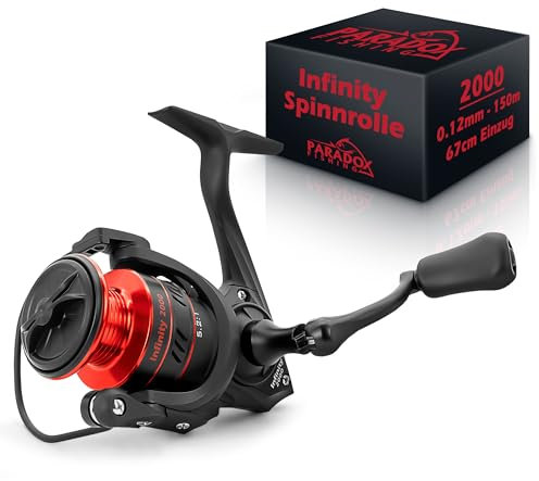 Paradox Fishing Infinity Spinnrolle 2000 150m/0,12mm - die perfekte Angelrolle zum Barschangeln