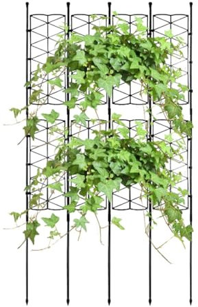 Rankgitter für den Garten, Rankgitter, Ranknetz, stabile Pflanzenstütze, Ranknetz, platzsparend, für Kletterpflanzen, Ranken, Früchte, Blumen, 35 x 13 cm