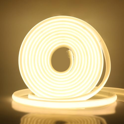Wisada Strisce LED COB, Striscia al neon 288 LED/M, Striscia LED al neon flessibile 220V, Luce al a corda tagliabile per la decorazione di interni (Bianco Naturale (4000-4500K), 10M)