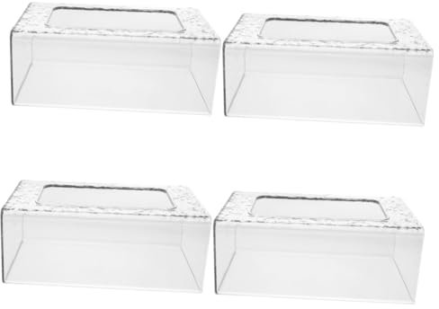 Amosfun 4Er-Box Taschentuchbox für die Wand Badezimmer serviettenhalter Papiertuchspender toilettenpapier badzubehör Aufbewahrungsboxen für Haushaltstücher moderner Taschentuchhalter